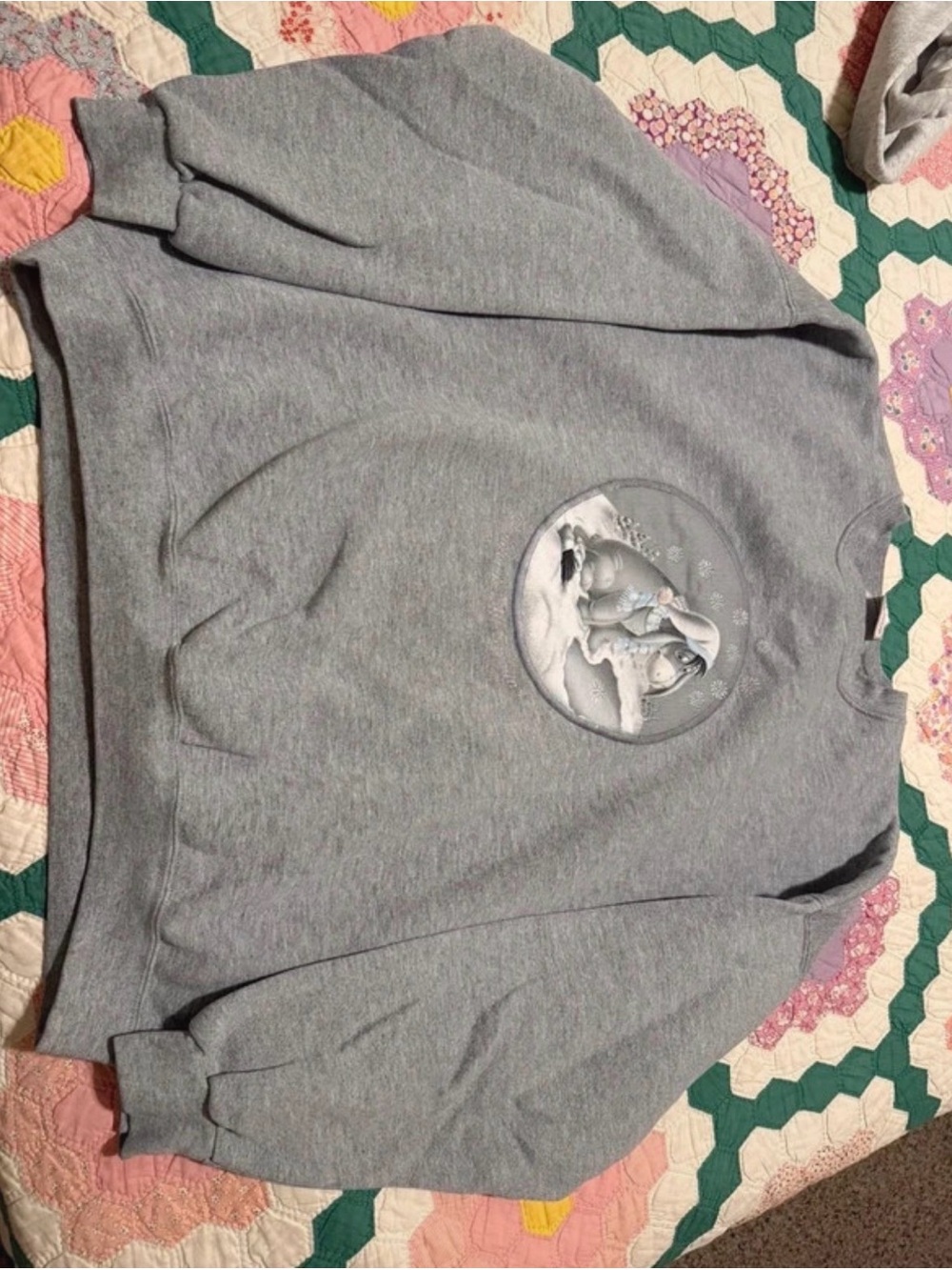 Vintage 90s Disney Store Eeyore Grey Crewneck Sweatshirt Fits XL/XXL